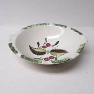 Southern Potteries Blue Ridge WILD CHERRY No. 3 Tab Handled Soup Bowl USA